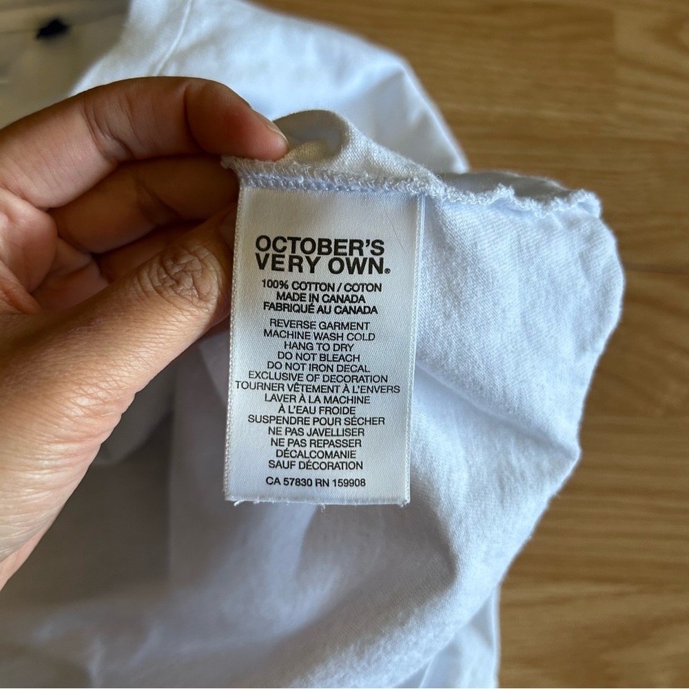 OVO x University of Toronto Cropped White Logo T-Shirt Small - Picture 3 of 6